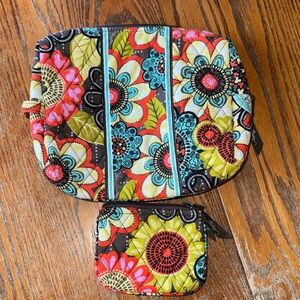 Vera Bradley Floral Accessory Set - Black, Red, Yellow, Blue